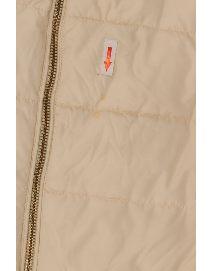 Zara Womens Oversized Padded Jacket UK 10 Small White Polyester