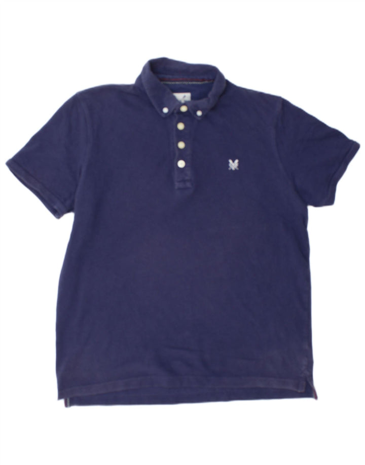 Crew Clothing Mens Polo Shirt Medium Navy Blue Cotton