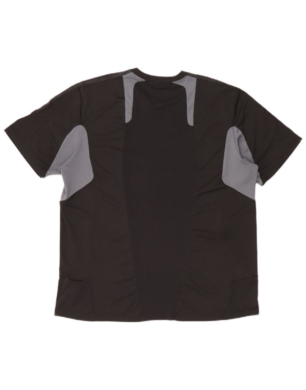Adidas Mens Climacool T-Shirt Top 2XL Black Colourblock Polyester