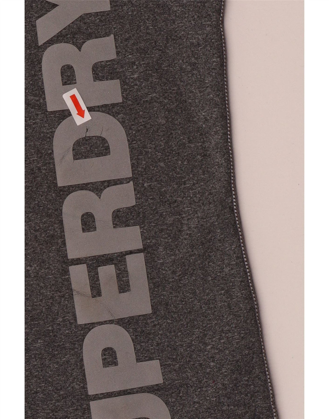 Superdry Womens Graphic T-Shirt Top UK 14 Large Grey Flecked Polyester