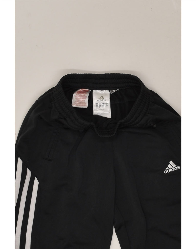 ADIDAS Boys Tracksuit Trousers 7-8 Years Black Polyester | Vintage Adidas | Thrift | Second-Hand Adidas | Used Clothing | Messina Hembry 