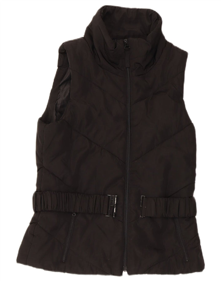 Zara Womens Padded Gilet UK 12 Medium Black