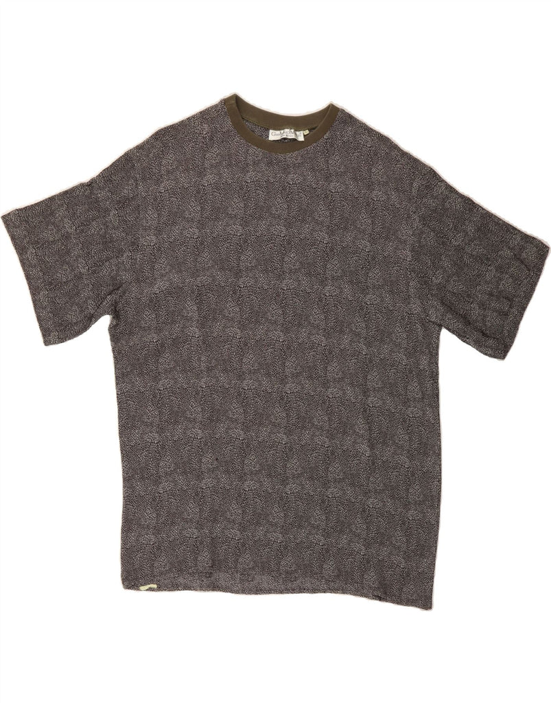 GIAN MARCO VENTURI Mens T-Shirt Top Large Grey Spotted Vintage Gian Marco Venturi and Second-Hand Gian Marco Venturi from Messina Hembry 