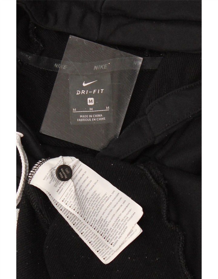 Nike Mens Dri Fit Graphic Hoodie Jumper Medium Black Polyester