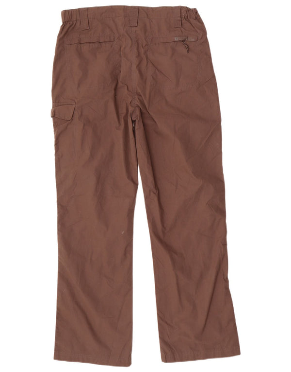 Mountain Warehouse Womens Straight Cargo Trousers UK 10 Small W30 L29 Brown