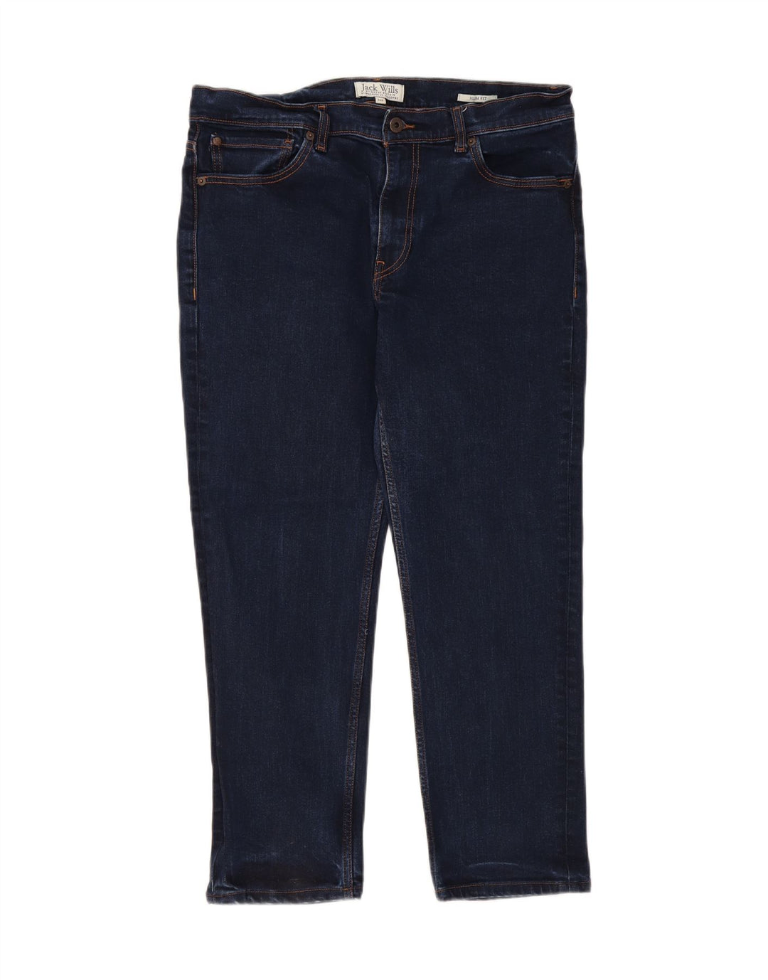 JACK WILLS Womens Capri Slim Jeans W36 L26 Navy Blue Vintage Jack Wills and Second-Hand Jack Wills from Messina Hembry 