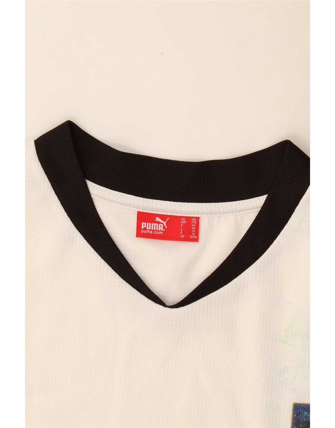 Puma Boys T-Shirt Top 13-14 Years White Colourblock