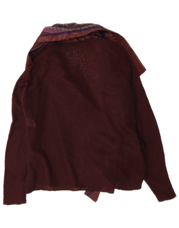 Jacqueline Riu Womens Front Tie Cardigan Sweater UK 18 XL Brown Striped