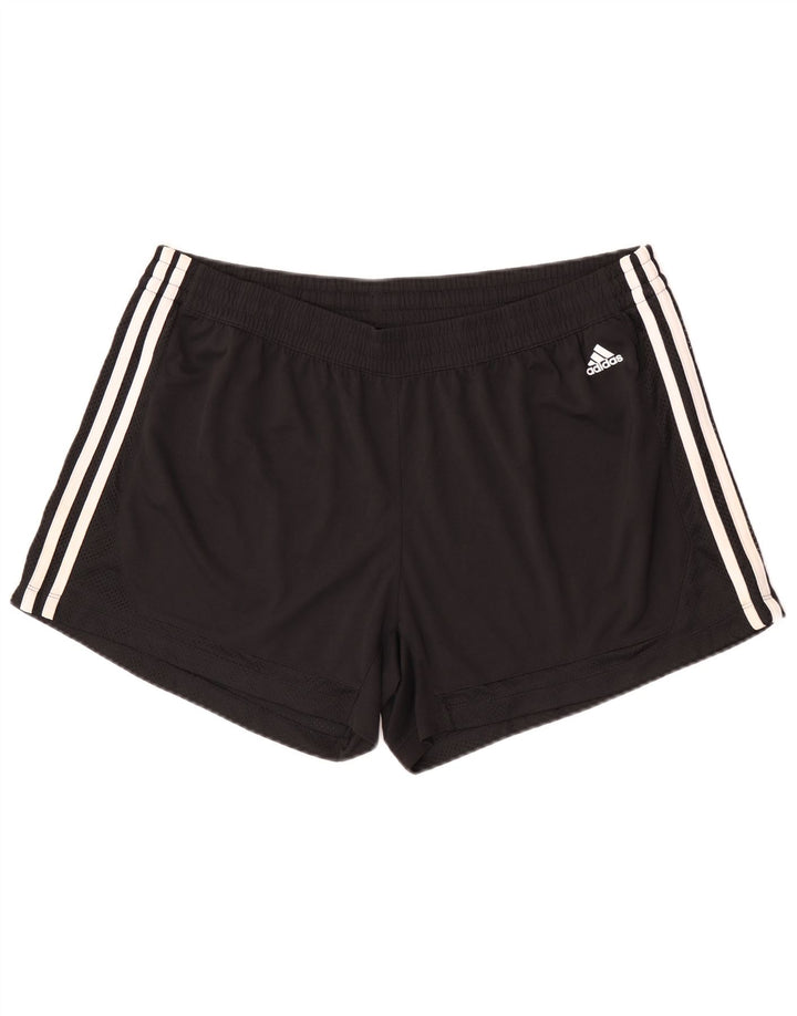 Adidas Womens Sport Shorts UK 24/26 2XL Black Polyester