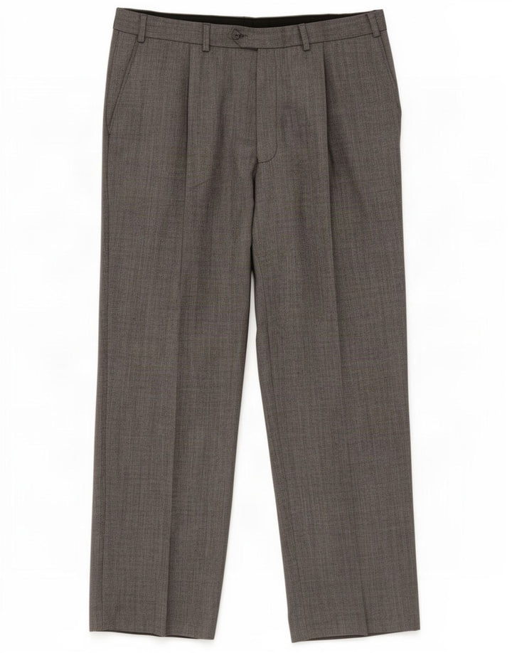 Marks & Spencer Mens Ultimate Pegged Suit Trousers W38 L31 Grey Polyester