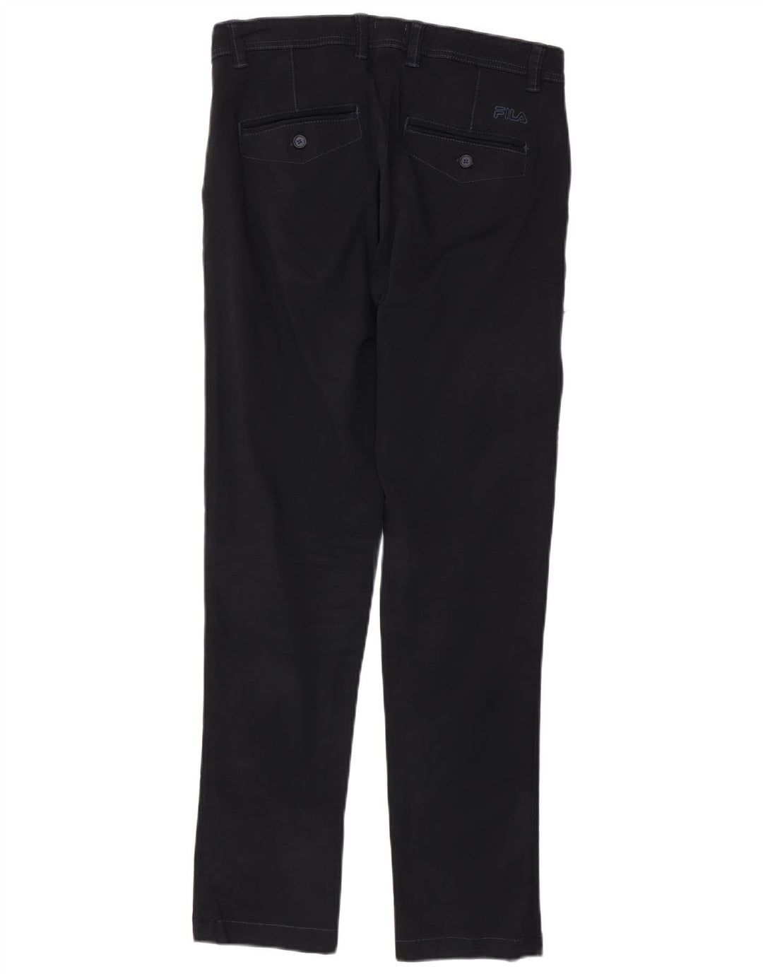 Fila Mens Slim Chino Trousers IT 46 Small W36 L30 Navy Blue