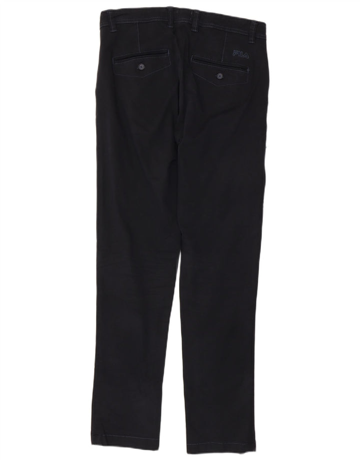 Fila Mens Slim Chino Trousers IT 46 Small W36 L30 Navy Blue