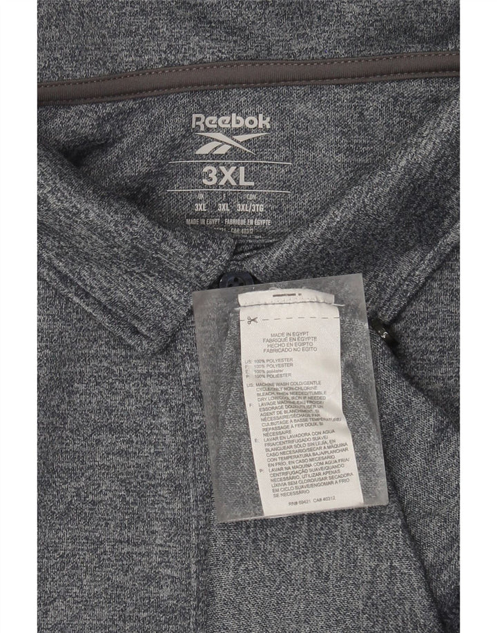 Reebok Mens Polo Shirt 3XL Grey Flecked Polyester