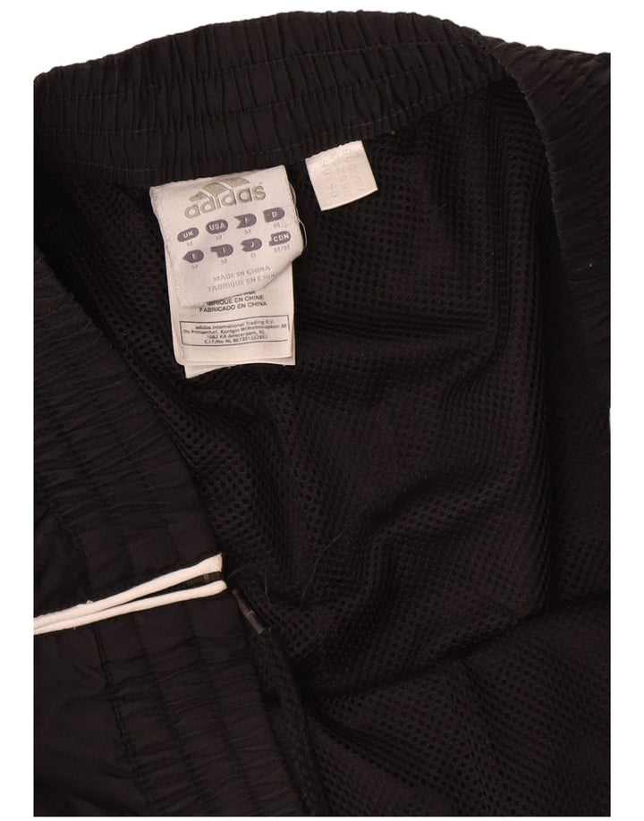 Adidas Mens Tracksuit Trousers Medium Black Colourblock Polyester