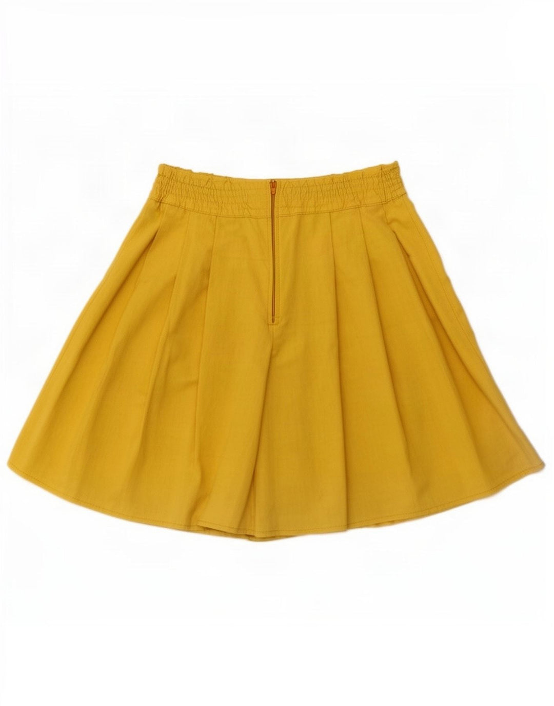 Vintage Womens Skort Mini Skirt W26 Small Yellow Viscose