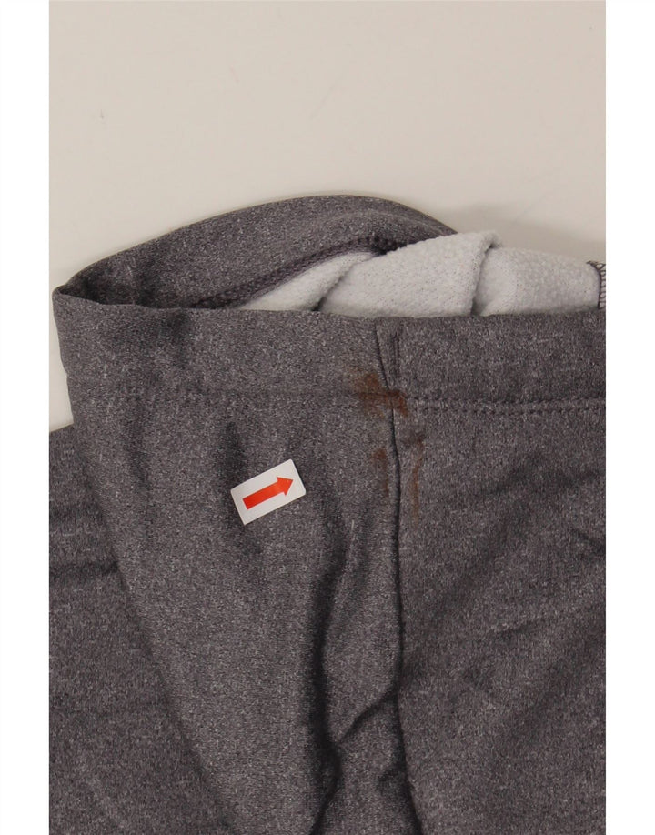 UNDER ARMOUR Womens Oversized Graphic Hoodie Jumper UK 6 XS Grey Polyester Vintage Under Armour and Second-Hand Under Armour from Messina Hembry 