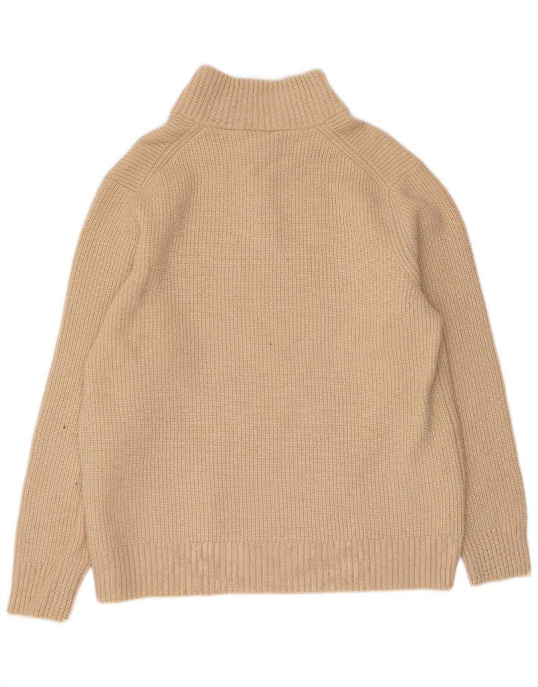 Lyle & Scott Mens Zip Neck Jumper Sweater XL Beige