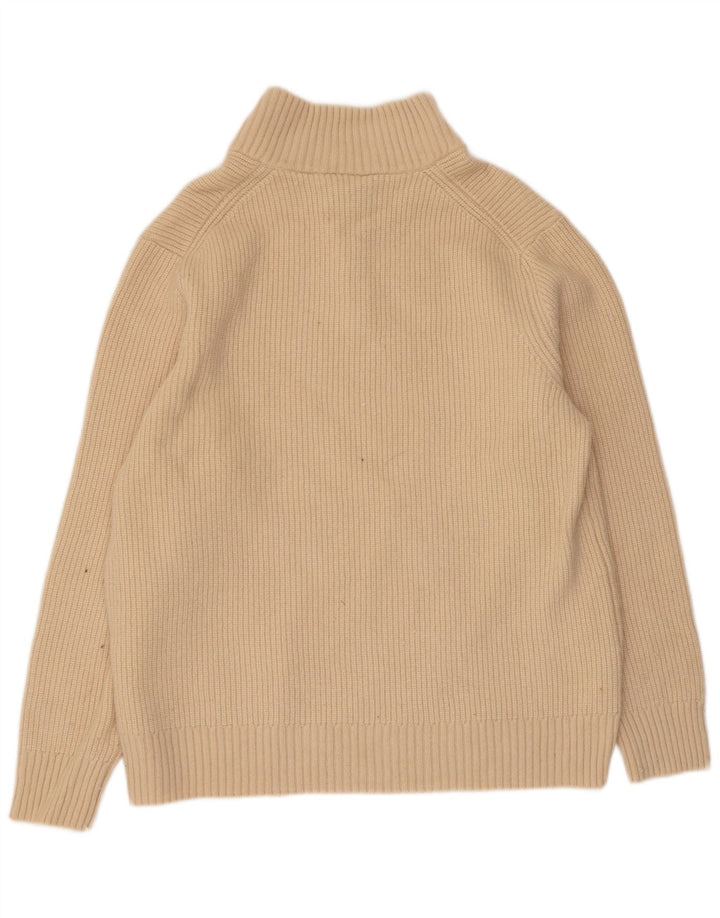 Lyle & Scott Mens Zip Neck Jumper Sweater XL Beige