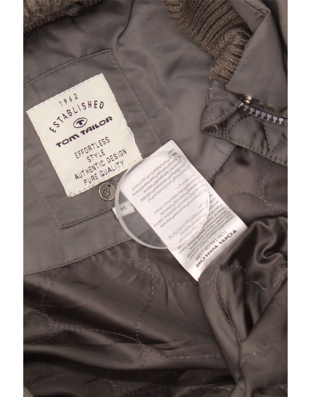 Tom Tailor Womens Hooded Padded Coat UK 14 Medium Grey Polyamide