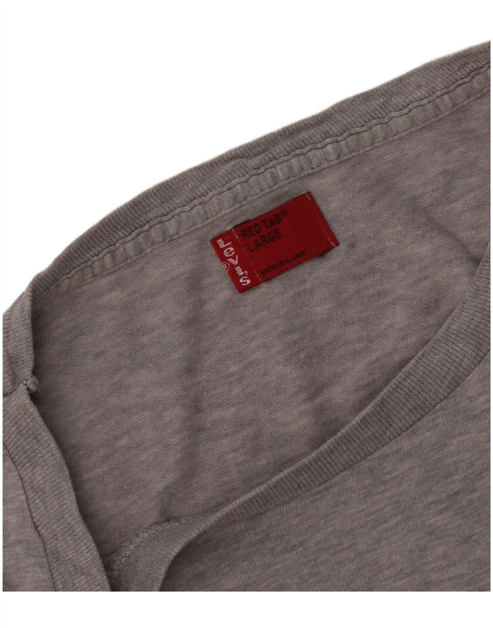 Levi's Mens T-Shirt Top Large Grey Flecked