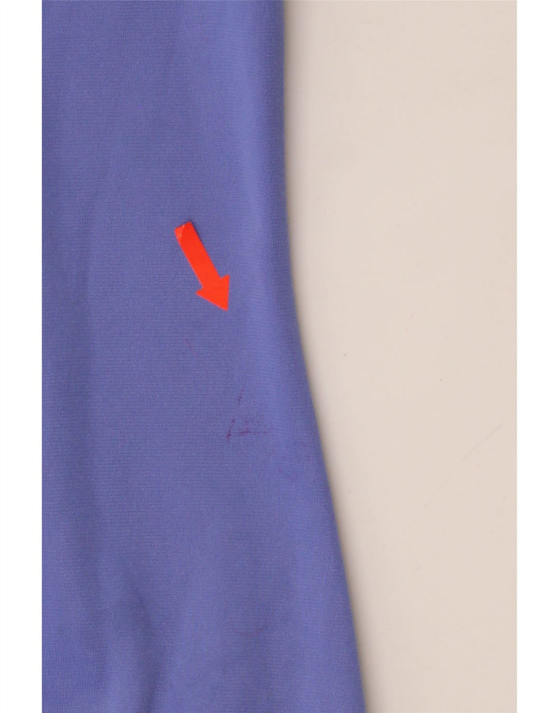 ASICS Womens Zip Hoodie Sweater UK 10 Small Purple Colourblock Polyester Vintage Asics and Second-Hand Asics from Messina Hembry 