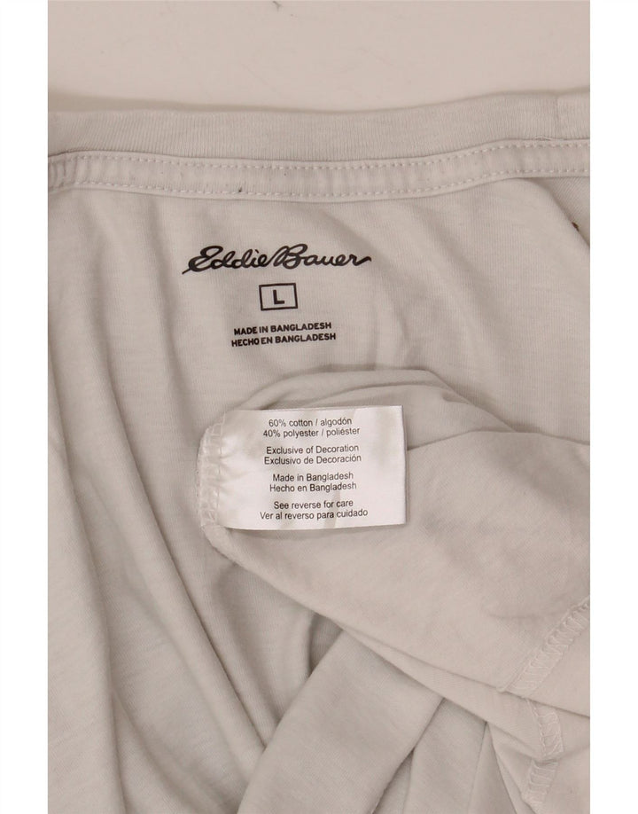 EDDIE BAUER Mens T-Shirt Top Large White Cotton