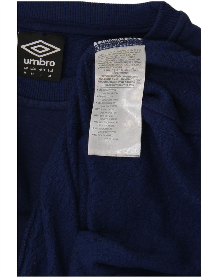 Umbro Mens Sweatshirt Jumper Medium Blue Cotton