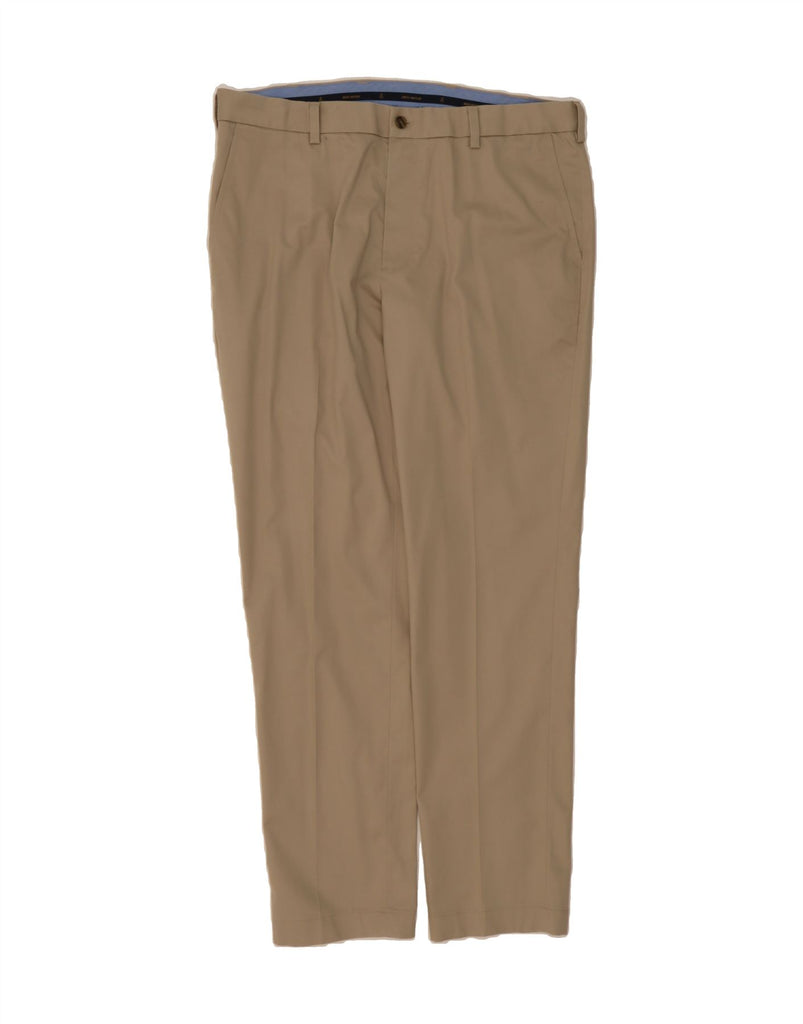 BROOKS BROTHERS Mens Milano Straight Chino Trousers W37 L32 Beige Cotton Vintage Brooks Brothers and Second-Hand Brooks Brothers from Messina Hembry 