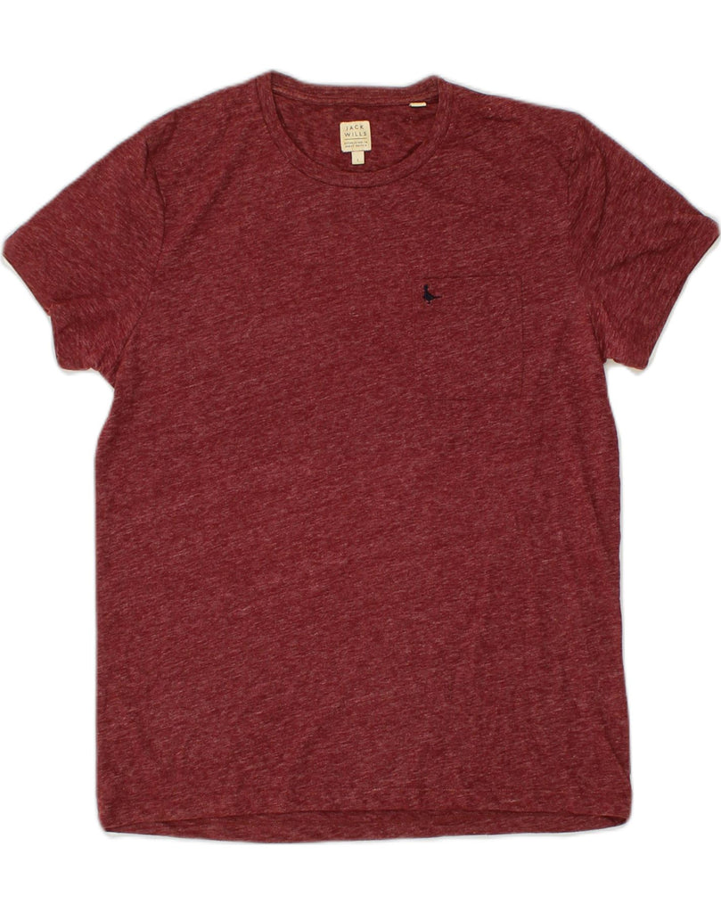 JACK WILLS Mens Slim Fit T-Shirt Top Large Burgundy Cotton | Vintage Jack Wills | Thrift | Second-Hand Jack Wills | Used Clothing | Messina Hembry 