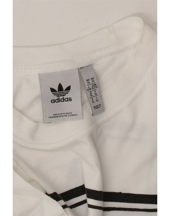 Adidas Mens Graphic T-Shirt Top XL White