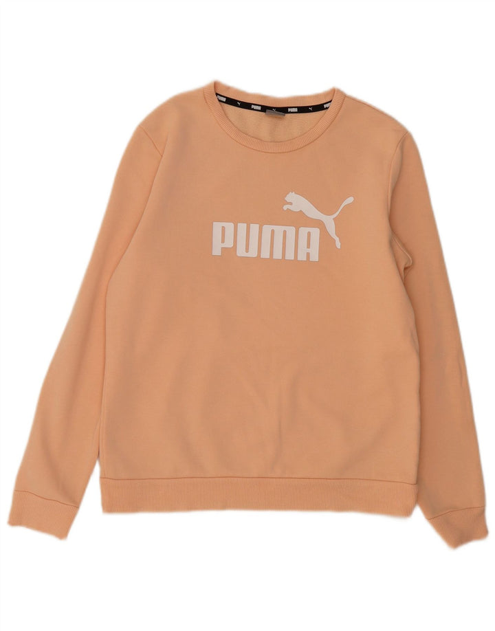 Puma Womens Graphic Sweatshirt Jumper UK 14 Medium Pink Cotton
