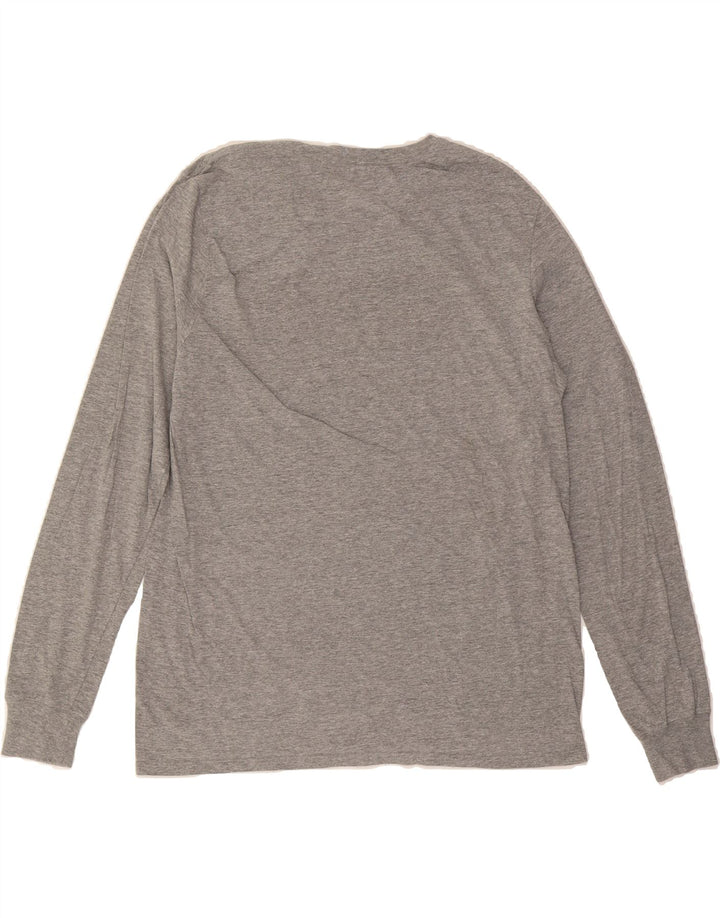 NIKE Mens Athletic Cut Graphic Top Long Sleeve Large Grey Vintage Nike and Second-Hand Nike from Messina Hembry 