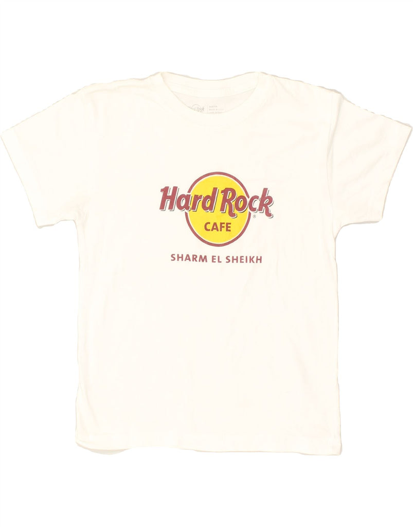 HARD ROCK CAFE Boys Sharm El-Sheikh Graphic T-Shirt Top 6-7 Years  White | Vintage Hard Rock Cafe | Thrift | Second-Hand Hard Rock Cafe | Used Clothing | Messina Hembry 