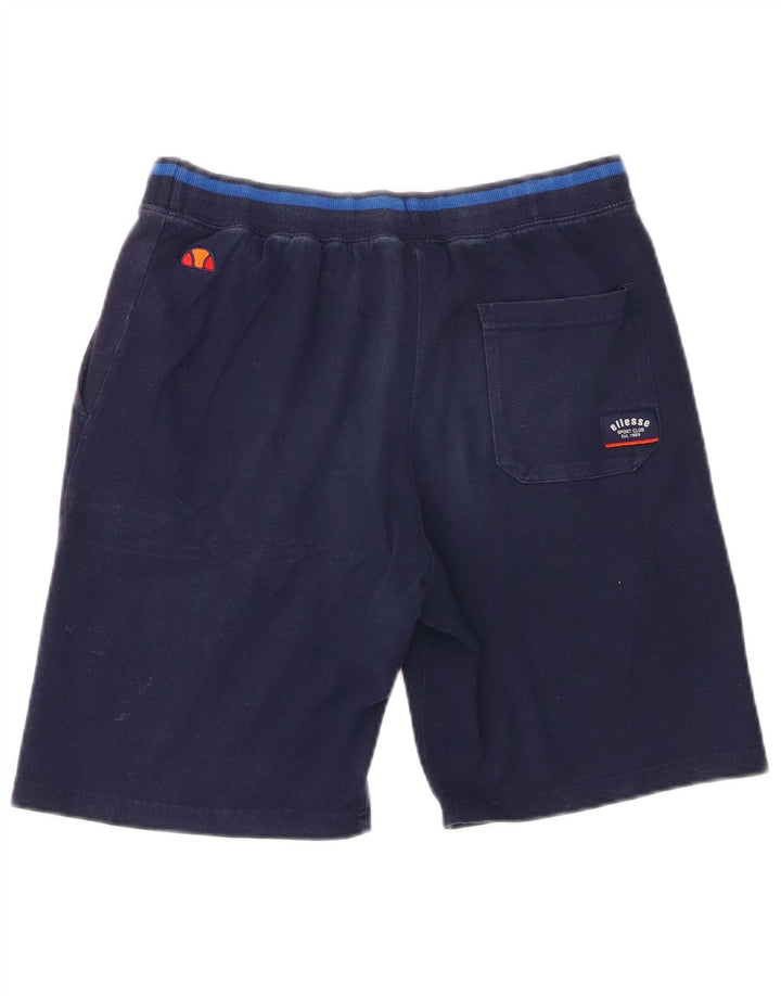 Ellesse Mens Graphic Sport Shorts Medium  Navy Blue Cotton