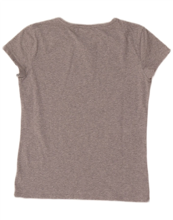 Massimo Dutti Womens T-Shirt Top UK 14 Large Grey Flecked