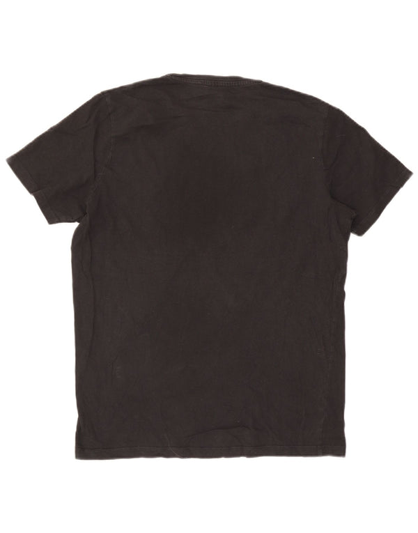 Jack & Jones Mens Graphic T-Shirt Top Large Black Cotton