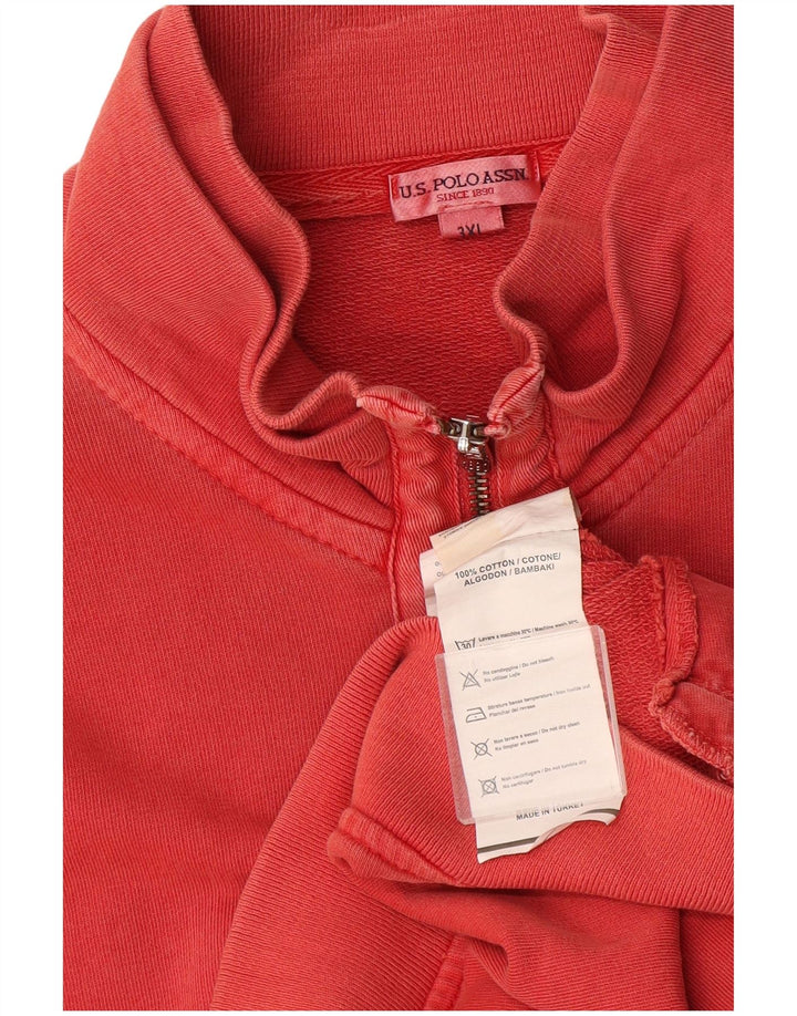 U.S. Polo Assn. Mens Tracksuit Top Jacket 3XL Red Cotton