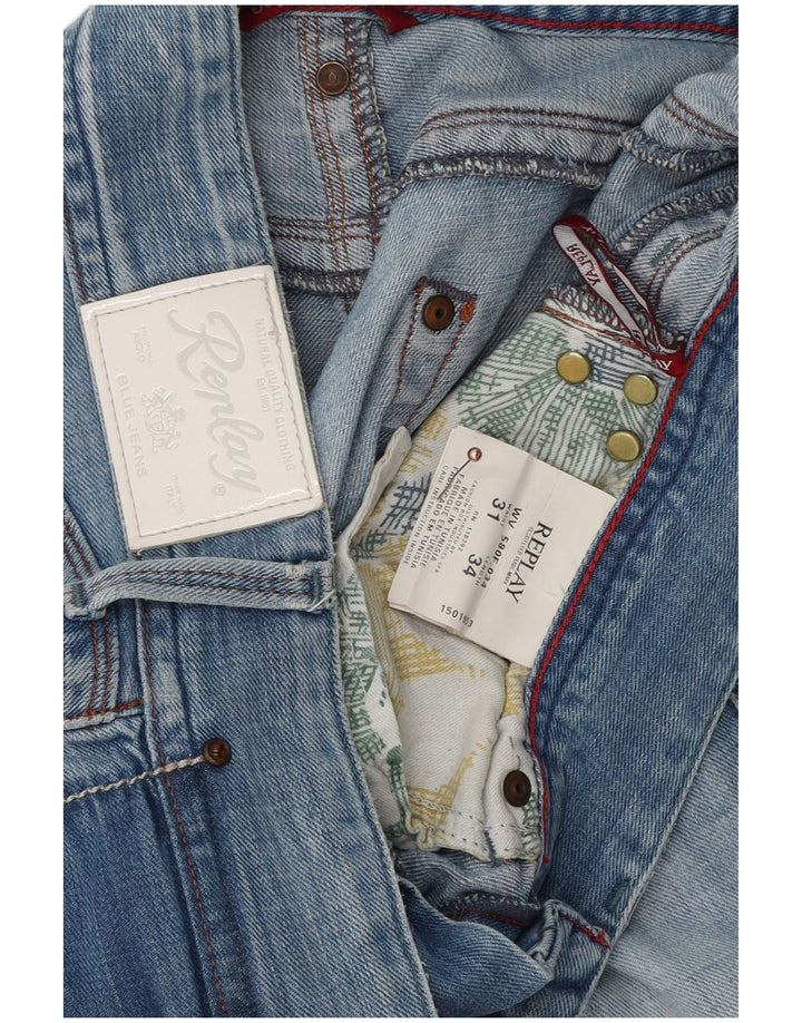 Replay Womens Janice Bootcut Jeans W31 L34 Blue Cotton