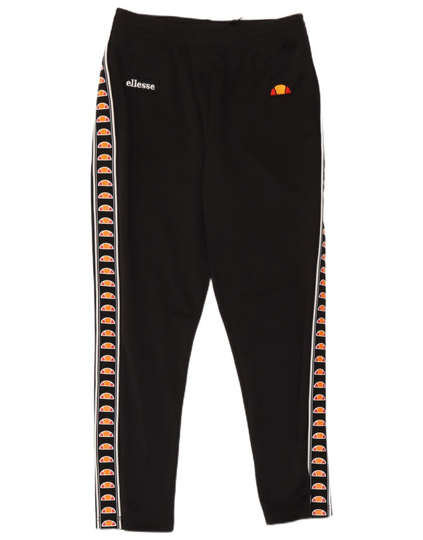 Ellesse Womens Graphic Tracksuit Trousers UK 10 Small Black Polyester