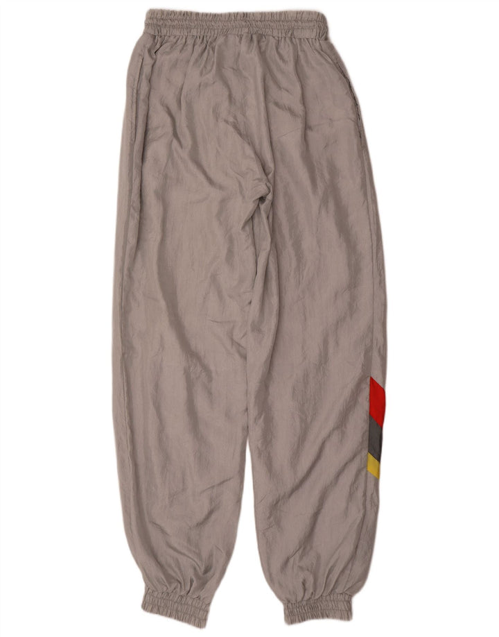 Vintage Mens Tracksuit Trousers Joggers Medium Grey Colourblock Polyamide