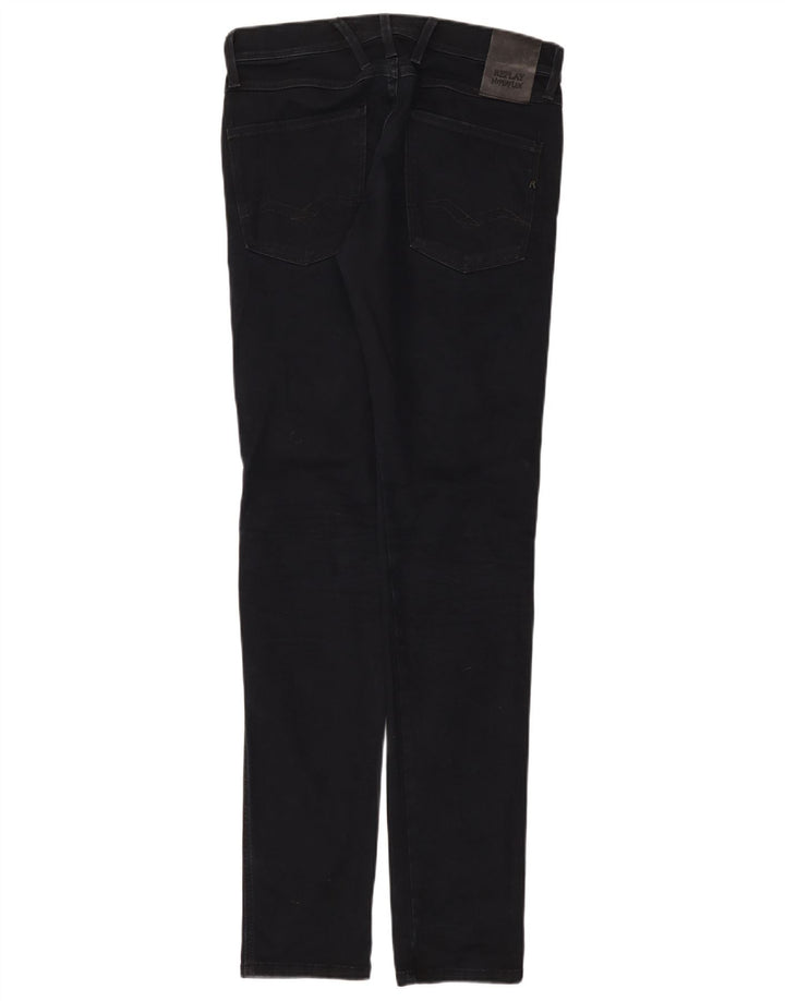 Replay Mens Slim Jeans W31 L34 Navy Blue Cotton