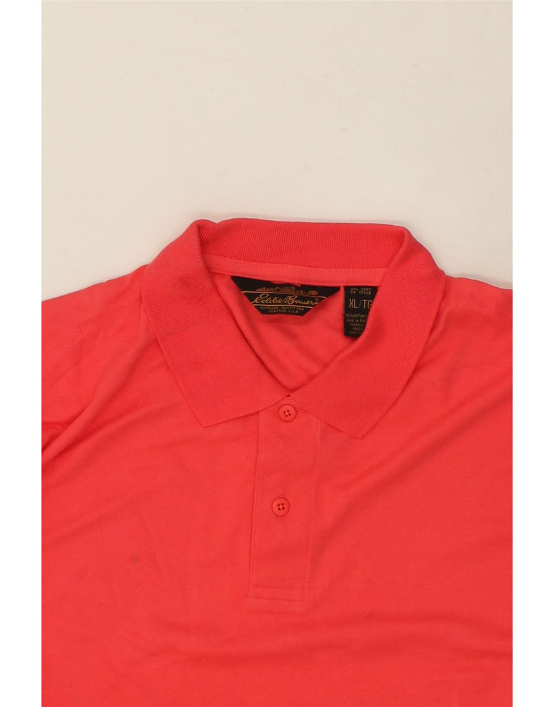 EDDIE BAUER Mens Tall Polo Shirt XL Red Cotton | Vintage Eddie Bauer | Thrift | Second-Hand Eddie Bauer | Used Clothing | Messina Hembry 