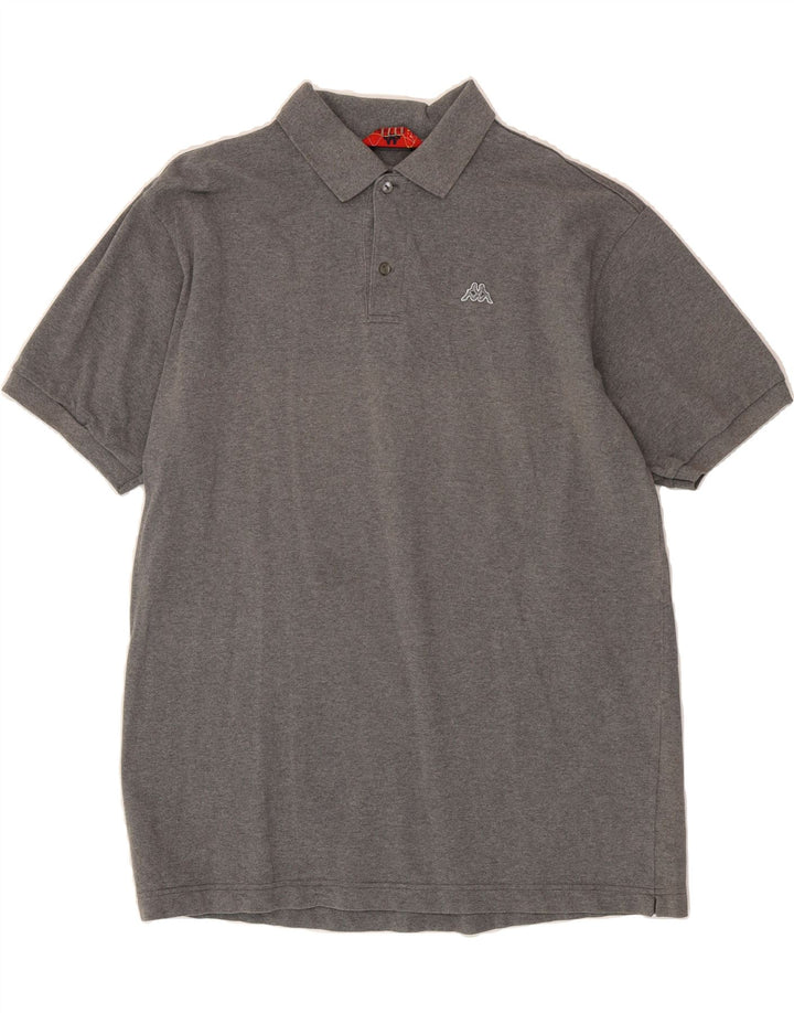 KAPPA Mens Polo Shirt 2XL Grey Cotton Vintage Kappa and Second-Hand Kappa from Messina Hembry 