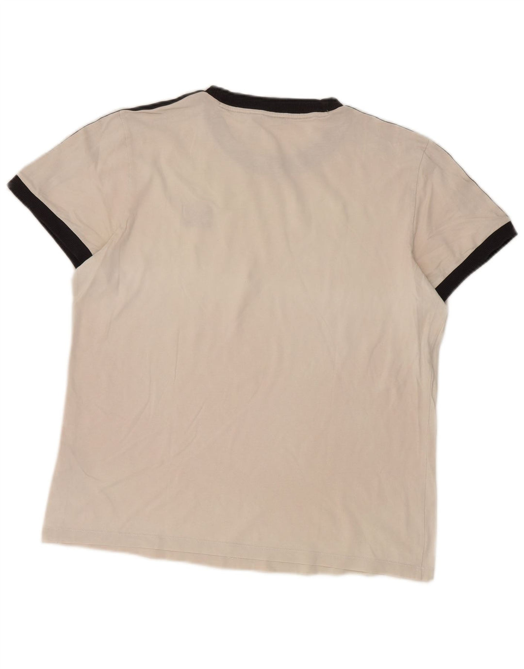 Adidas Womens T-Shirt Top UK 12 Medium White Cotton