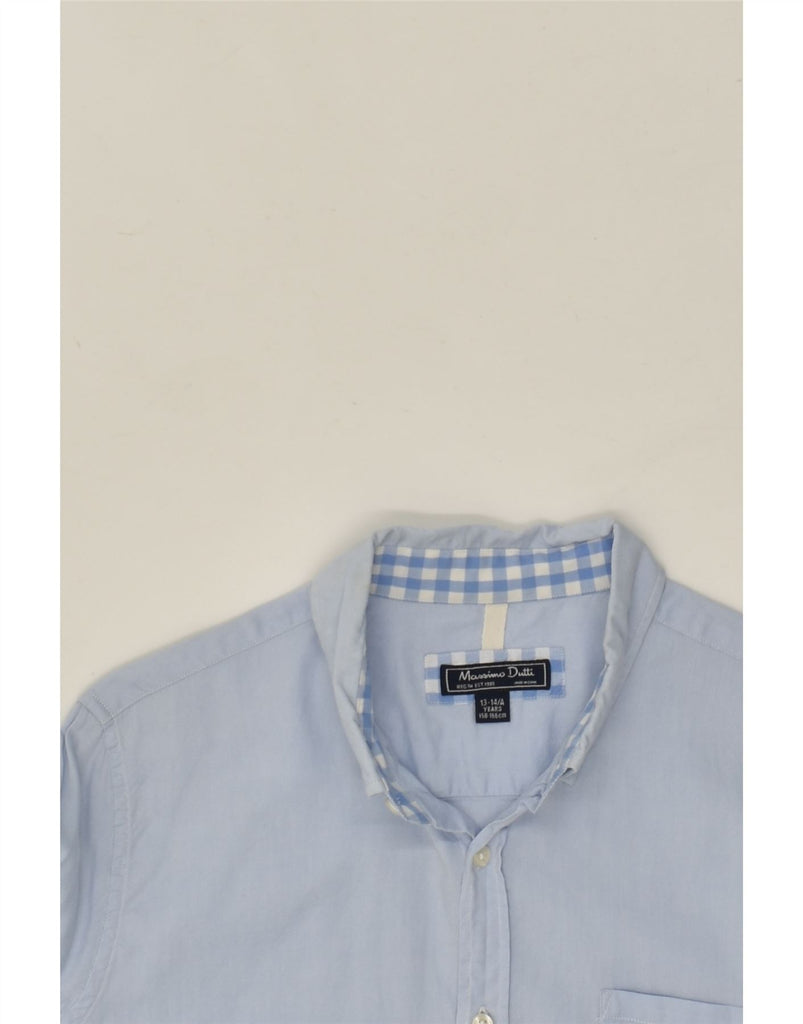 MASSIMO DUTTI Boys Shirt 13-14 Years Blue Cotton | Vintage Massimo Dutti | Thrift | Second-Hand Massimo Dutti | Used Clothing | Messina Hembry 