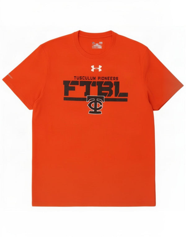 Under Armour Mens Tusculum Pioneers FTBL Graphic T-Shirt Top Large Orange