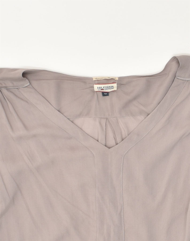 TOMMY HILFIGER Womens Blouse Top UK 12 Medium Grey | Vintage Tommy Hilfiger | Thrift | Second-Hand Tommy Hilfiger | Used Clothing | Messina Hembry 