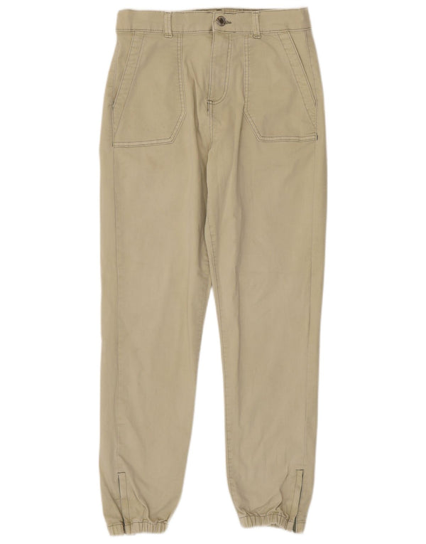 Marks & Spencer Womens Joggers Trousers UK 10 Small W28 L27 Green Cotton