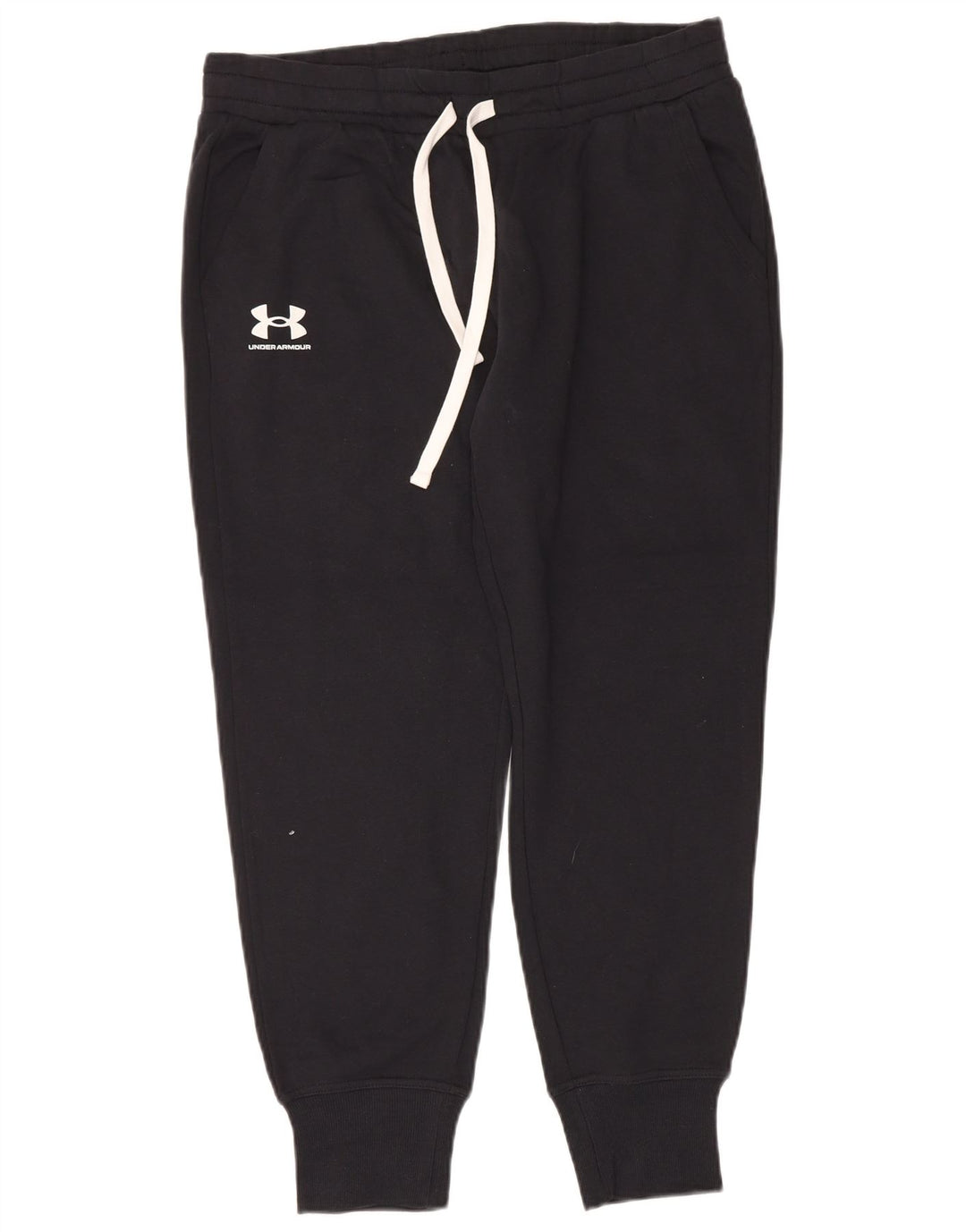 Under Armour Mens Tracksuit Trousers Joggers Large  Black Cotton