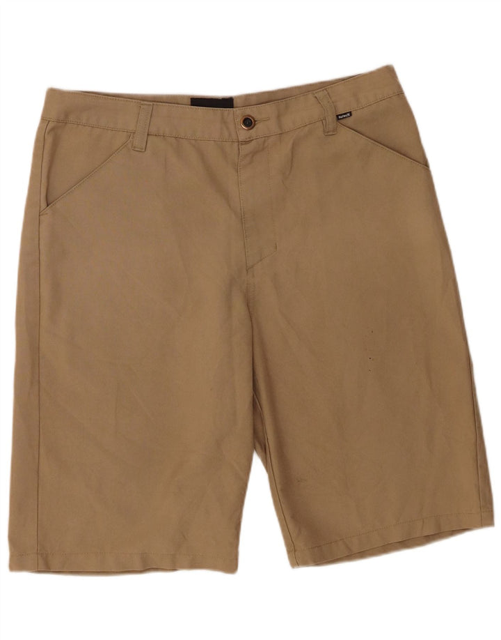 Hurley Mens Casual Shorts W34 Large Beige Polyester